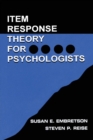 Item Response Theory for Psychologists - Book
