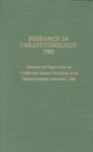 Research in Parapsychology 1980 : Abstracts and Papers from the Twenty-Third Annual Convention of the Parapsychological Association, 1980 - Book
