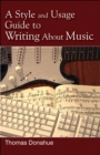 A Style and Usage Guide to Writing About Music - Book
