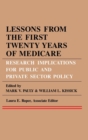 Lessons from the First Twenty Years of Medicare : Research Implications for Public and Private Sector Policy - Book