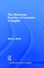 The Discourse Function of Inversion in English - Book