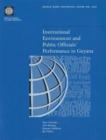 Institutional Environment and Public Officials' Performance in Guyana - Book