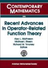 Recent Advances in Operator-Related Function Theory - Book