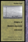 Origins of Modern Japanese Literature - Book