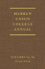 Hebrew Union College Annual Volumes 84-85 - Book