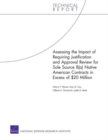 Assessing the Impact of Requiring Justification and Approval Review for Sole Source 8(a) Native American Contracts in Excess of $20 Million - Book