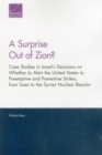 A Surprise Out of Zion? : Case Studies in Israel's Decisions on Whether to Alert the United States to Preemptive and Preventive Strikes, from Suez to the Syrian Nuclear Reactor - Book