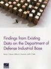 Findings from Existing Data on the Department of Defense Industrial Base - Book
