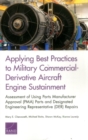 Applying Best Practices to Military Commercial-Derivative Aircraft Engine Sustainment : Assessment of Using Parts Manufacturer Approval (Pma) Parts and Designated Engineering Representative (Der) Repa - Book