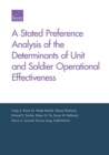 A Stated Preference Analysis of the Determinants of Unit and Soldier Operational Effectiveness - Book