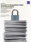 Issues with Access to Acquisition Data and Information in the Department of Defense : Considerations for Implementing the Controlled Unclassified Information Reform Program - Book