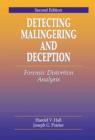 Detecting Malingering and Deception : Forensic Distortion Analysis, Second Edition - Book