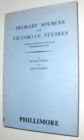 Primary Sources for Victorian Studies - Book