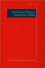 Institutional Theory in Organization Studies - Book