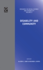 Disability and Community - Book