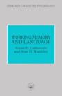 Working Memory and Language - Book
