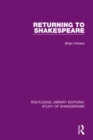 Returning to Shakespeare - eBook