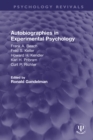 Autobiographies in Experimental Psychology : Frank A. Beach, Fred S. Keller, Howard H. Kendler, Karl H. Pribram, Curt P. Richter - eBook