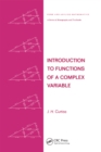 Introduction to Functions of a Complex Variable - eBook