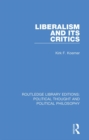 Liberalism and its Critics - eBook