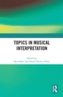 Topics in Musical Interpretation - eBook
