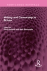 Writing and Censorship in Britain - eBook