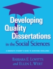 Developing Quality Dissertations in the Social Sciences : A Graduate Student's Guide to Achieving Excellence - eBook