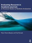 Evaluating Research in Academic Journals : A Practical Guide to Realistic Evaluation - Book