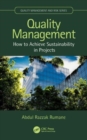 Quality Management : How to Achieve Sustainability in Projects - Book