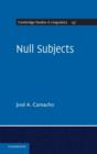 Null Subjects - Book