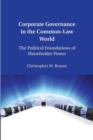 Corporate Governance in the Common-Law World : The Political Foundations of Shareholder Power - Book
