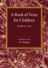 A Book of Verse for Children - Book