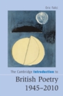 The Cambridge Introduction to British Poetry, 1945-2010 - Book