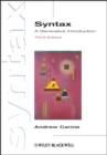Syntax : A Generative Introduction - eBook