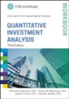 Quantitative Investment Analysis Workbook - Book
