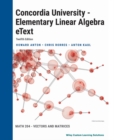 Elementary Linear Algebra, 12e for Concordia University - eBook