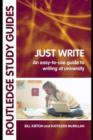 Just Write : An Easy-to-Use Guide to Writing at University - eBook