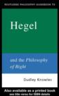 Routledge Philosophy GuideBook to Hegel and the Philosophy of Right - eBook