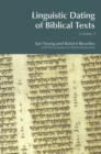 Linguistic Dating of Biblical Texts: Vol 1 - eBook