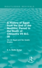 A History of Egypt from the End of the Neolithic Period to the Death of Cleopatra VII B.C. 30 (Routledge Revivals) : Vol. IV: Egypt and Her Asiatic Empire - eBook