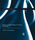 What's Critical About Critical Realism? : Essays in Reconstructive Social Theory - eBook