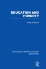 Education and Poverty (RLE Edu L) - eBook