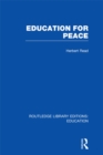 Education for Peace (RLE Edu K) - eBook