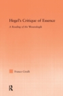 Hegel's Critique of Essence : A Reading of the Wesenlogic - Book