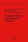 Nonlinear Theory of Generalized Functions - Book