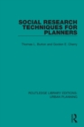 Social Research Techniques for Planners - Book