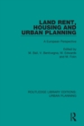 Land Rent, Housing and Urban Planning : A European Perspective - Book
