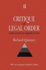Critique of the Legal Order : Crime Control in Capitalist Society - Book