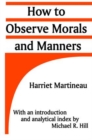 How to Observe Morals and Manners - Book