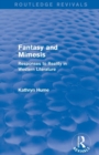 Fantasy and Mimesis (Routledge Revivals) : Responses to Reality in Western Literature - Book
